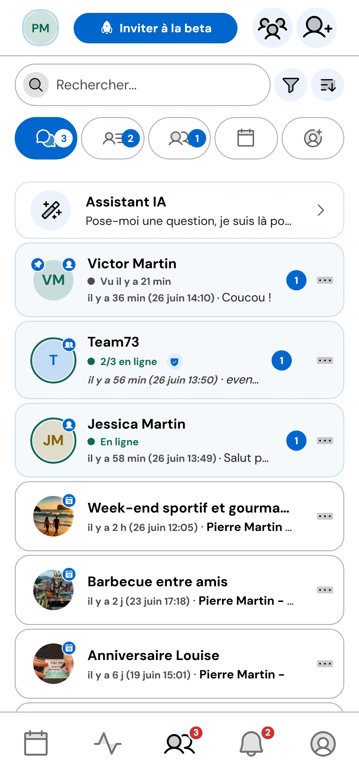 Invitez vos participants
